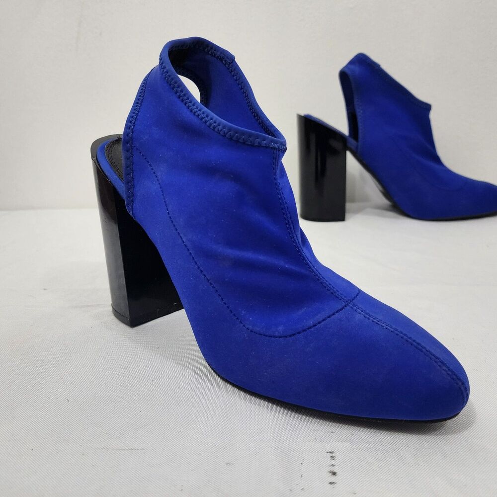 ASOS DESIGN Toco slingback Block heeled shoes Cobalt neoprene Women's US 10M